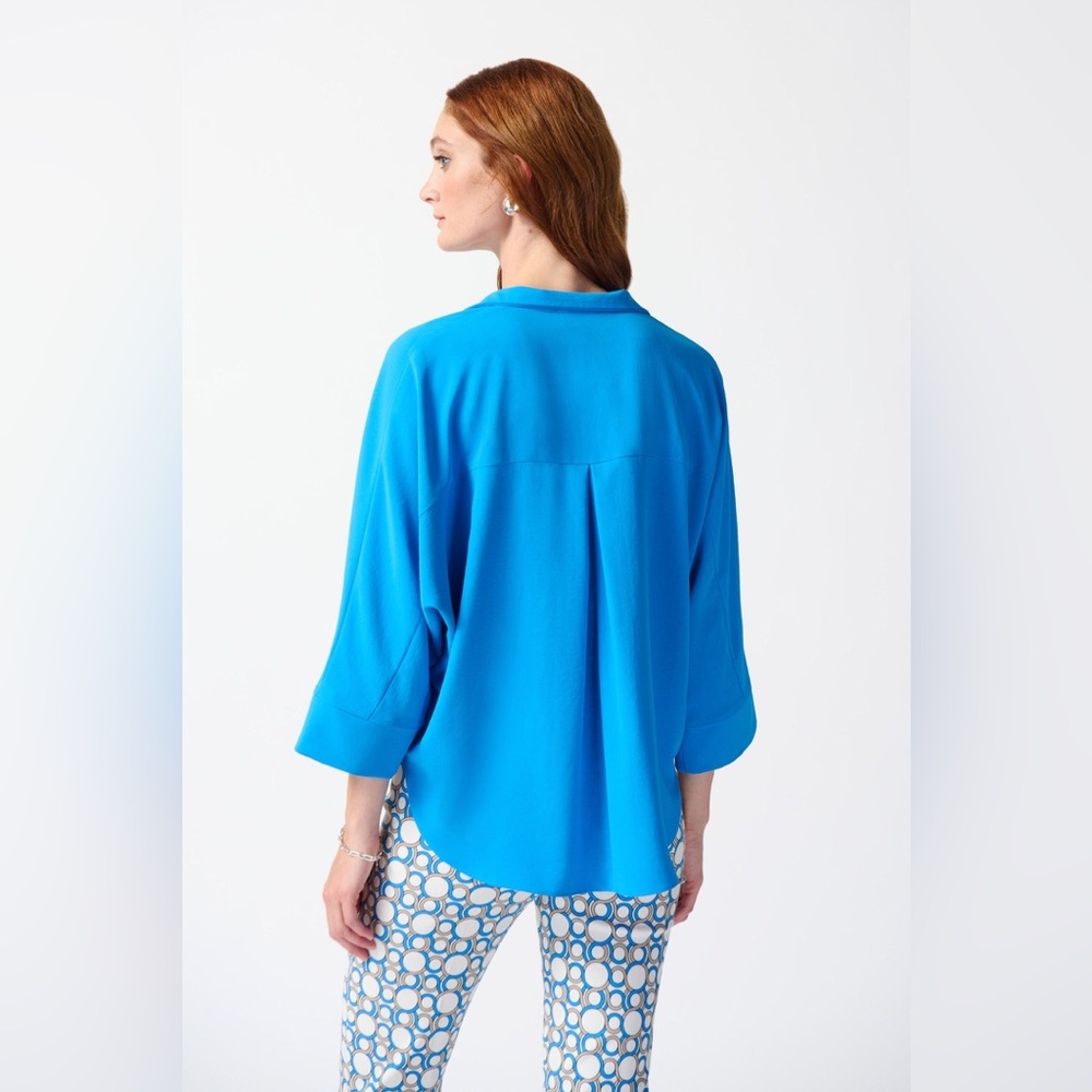 Joseph Ribkoff French Blue Doleman Top - Picture 4 of 9
